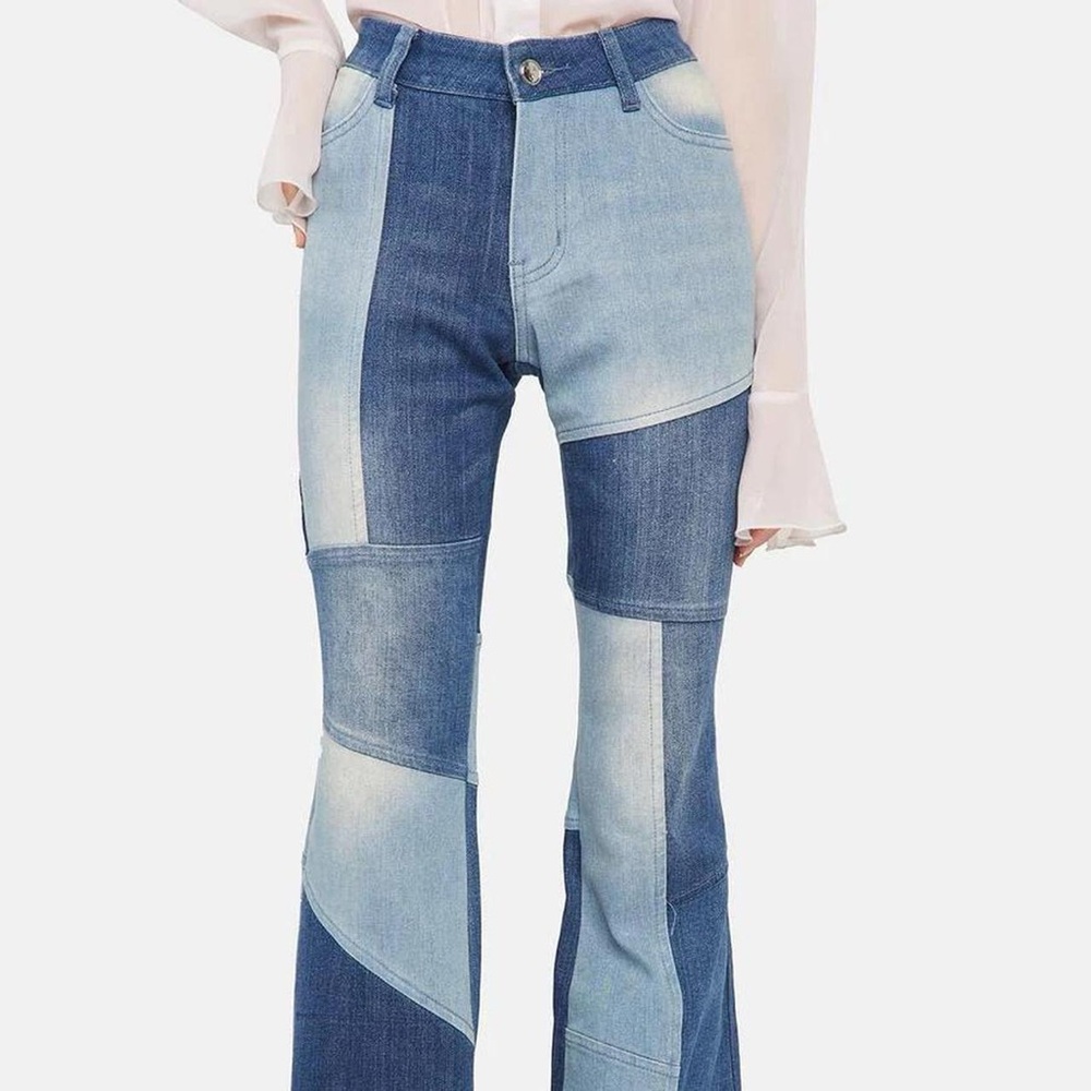 Dolls Kill Patchwork Blue Jeans